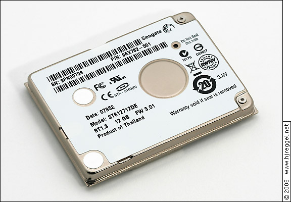 Seagate ST1.3 ST612712DE, top view