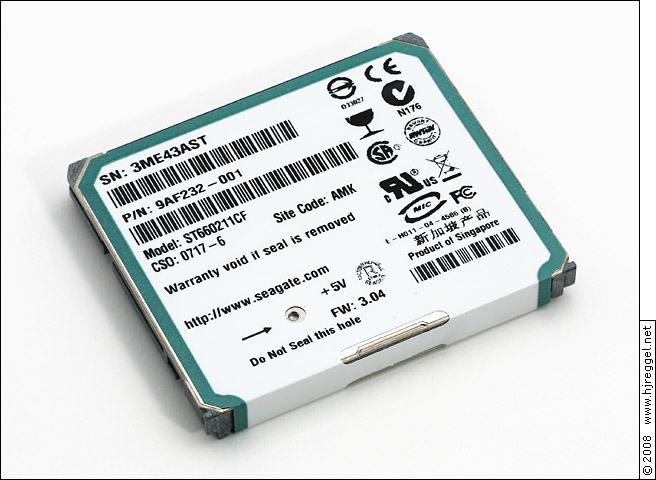 Seagate ST1.1 ST660211CF, bottom view